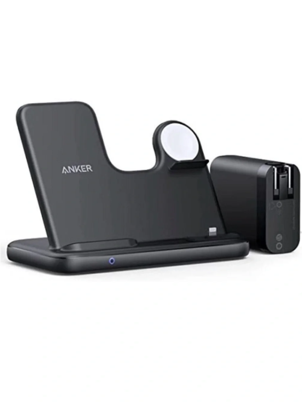 Anker PowerWave 4-in-1 Charging Station with Wireless Charger Black